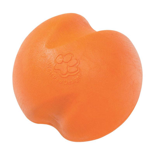 West Paw Zogoflex Orange Jive Synthetic Rubber Ball Dog Toy Large