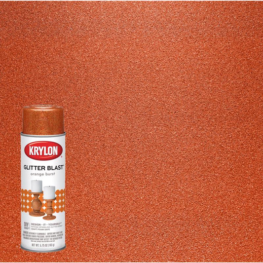Krylon Glitter Blast Orange burst Spray Paint 5.75 oz (Pack of 6)