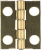 National Hardware 3/4 in. L Solid Brass Narrow Hinge 4 pk