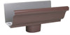 Amerimax 5.5 in. H x 10 in. W x 5.5 in. L Brown Aluminum K Gutter End with Drop (Pack of 12)