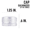 BK Products 3/4 in. FPT Galvanized Malleable Iron Cap (Pack of 5)