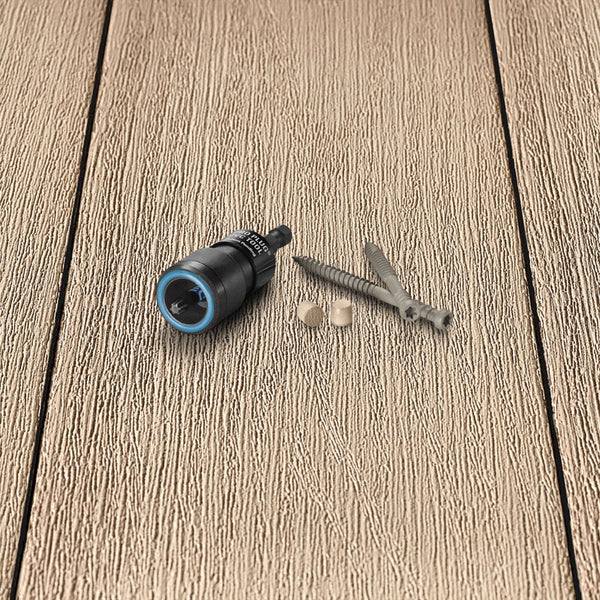 Kit de tornillos y tapones para cubierta con cabeza recortada en forma de estrella Sand Castle Pro Plug n.º 10 de Starborn Pro, 2-3/4 pulg. de largo, 1 unidad