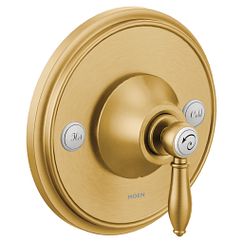 Embellecedor de válvula Posi-Temp(R) en oro cepillado
