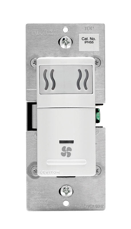 Leviton Decora 3 amps Single Pole Single Pole Humidity Sensor/Fan Control White 1 pk