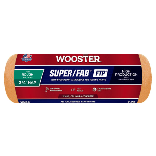 Wooster Super/Fab FTP Synthetic Blend 9 in. W X 3/4 in. Regular Paint Roller Cover 1 pk
