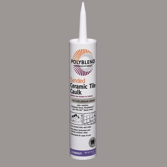 Polyblend-Nonsand PC16510S-6 10.5 Oz Delorean Gray Ceramic Tile Caulk (Pack of 6)