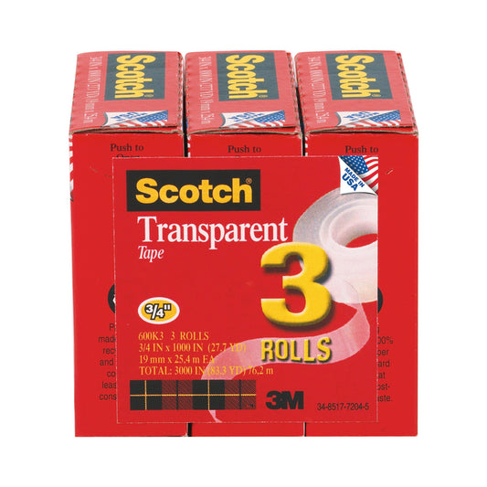 Scotch 3/4 in. W X 1000 in. L Transparent Tape Clear