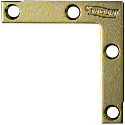 National Hardware 2 in. H X 0.38 in. W X 0.07 in. D Brass-Plated Steel Flat Corner Brace