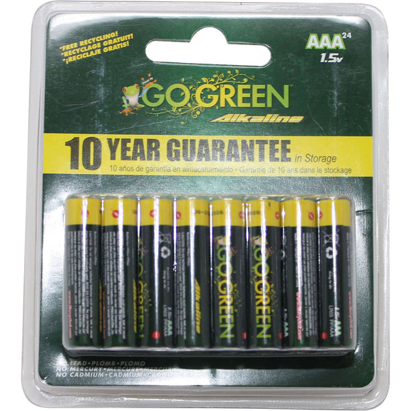 Pilas alcalinas AAA Gogreen Power Inc 24012, paquete de 24