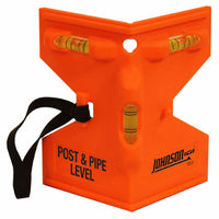 Johnson 9 in. Plastic Post and Pipe Level 3 vial