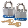 Master Lock 1-5/16 in. H X 1-9/16 in. W Laminated Steel Double Locking Padlock Keyed Alike