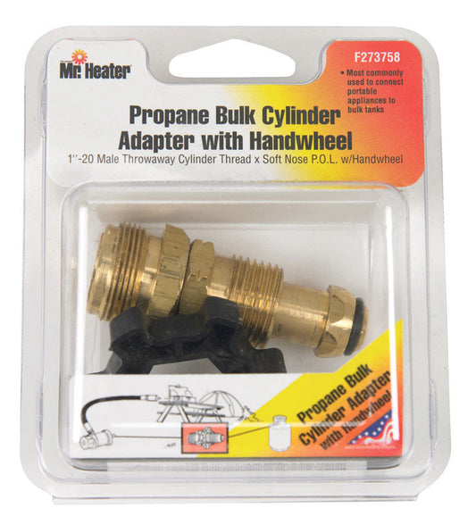 Mr. Heater Brass/Plastic Restricted Flow Soft Nose P.O.L. Cylinder Adapter