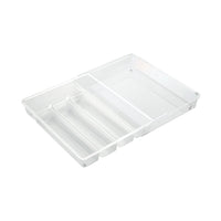 iDesign Linus Clear Cutlery Organizer 2.25 in. H X 14.25 in. W X 11.25 in. D