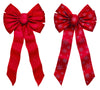 Holiday Trims Christmas Bow Assortment Red/Silver Velvet 12 inch 1 pk (Pack of 12)