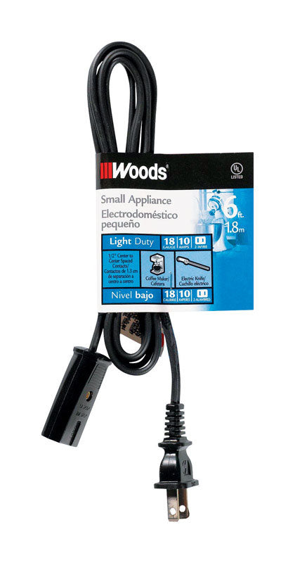 Woods 294 18/2 HPN 125V Small Appliance Cord 6 L ft.