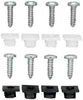 Custom Accessories Black Nylon License Plate Fasteners (Pack of 12)
