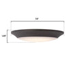 Westinghouse Color Changing Technology 1.25 in. H X 7.5 in. W X 7.5 in. L Frost Black Ceiling Fixtur - Open Box