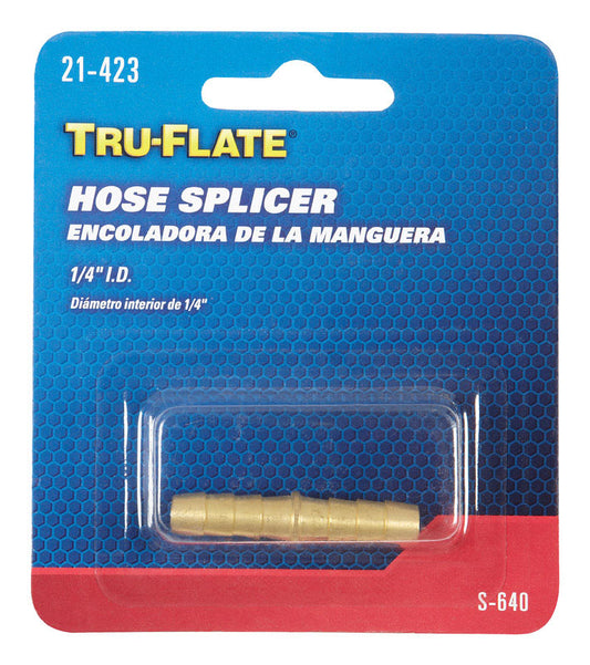 Tru-Flate Brass Hose Splicer 1/4 in. 1 pc