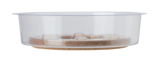 Miracle-Gro 1.5 in. H X 8 in. D Cork/Plastic Hybrid Plant Saucer Clear (Pack of 24).