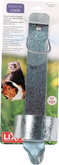 Lixit Deluxe Chew Guard Bottle Holder for Small Animals Adjustable Cage Mount, Silver 16 oz - Open Box