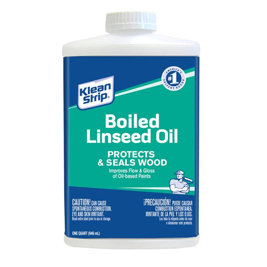 Klean-Strip Boiled Linseed Oil 1 qt. for Protects and Seals Unfinished Wood Surfaces (Pack of 4)