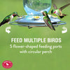 Perky-Pet Hummingbird 32 oz Glass/Metal Mason Jar Nectar Bird Feeder 5 ports (Pack of 2)
