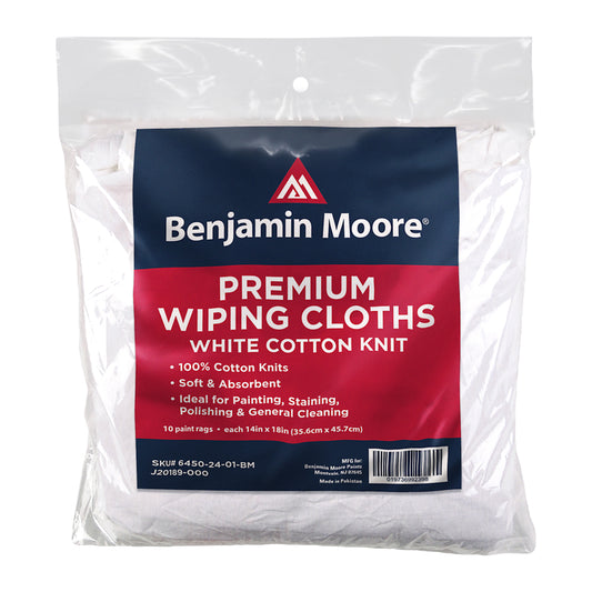 Benjamin Moore Cotton Wiping Cloth 14 in. W x 18 in. L 10 pk (Pack of 24)