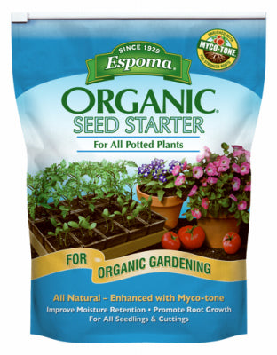 Espoma Myco-Tone Organic Seed Starter Mix 8 qt. for All Seedlings and Cuttings (Pack of 6)