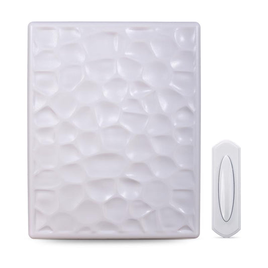 Heath Zenith Hammered White Plastic Wireless Door Chime Kit