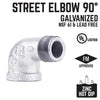 BK Products 3/4 in. FPT  x 3/4 in. Dia. MPT Galvanized Malleable Iron Street Elbow