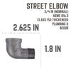 BK Products 3/4 in. FPT  x 3/4 in. Dia. MPT Black Malleable Iron Street Elbow