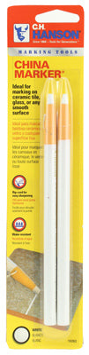 China Marker Pencils, White, 2-Pk.