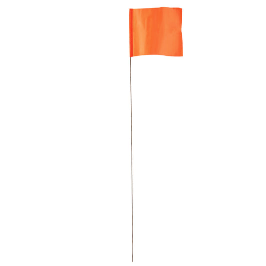 Irwin 21 in. Fluorescent Orange Stake Flags Polyvinyl 100 pk