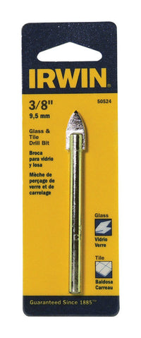 Irwin 3/8 in. X 4 in. L Carbide Tipped Glass And Tile Drill Bit 1 pc