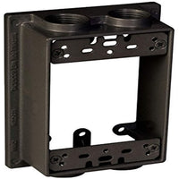 TayMac 30 cu in Rectangle Die-Cast Metal 1 gang Weatherproof Box Bronze