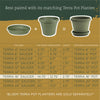Bloem Terratray Thyme Green Resin Round Traditional Tray 2.7 H x 14.75 Dia. in. with Saucer