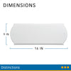 Hillman White Wood Paintable Address Plate (Pack of 3)