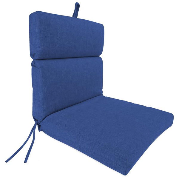 Cojín de silla de poliéster azul de Jordan Manufacturing, 4 pulgadas de alto x 22 pulgadas de ancho x 44 pulgadas de largo