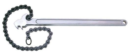 Crescent Chrome Silver Strong I-Beam Handle Adjustable Chain Wrenches 5 in. Jaw Opening x 15 L in.