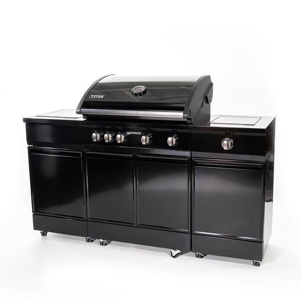 Parrilla de gas propano líquido de 4 quemadores TYTUS, color negro