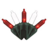 Celebrations Platinum LED T5 Red/White 50 ct String Christmas Lights 25 ft. - Deal of The Week