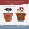 Bloem Terracotta Clay Resin UV-Resistant Bell Ariana Planter 8 Dia. in. (Pack of 6)
