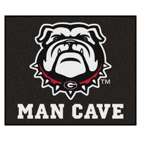 University of Georgia Black Man Cave Rug - 5ft. x 6ft.
