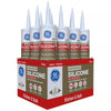 GE Silicone 2 Clear Silicone 2 Kitchen and Bath Silicone 10.1 oz. (Pack of 12)