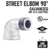 STZ Industries 1-1/4 in. FIP each X 1-1/4 in. D MIP Galvanized Malleable Iron 90 Degree Street Elbow