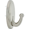 High & Mighty 3.5 in. L Satin Nickel Metal Oval Hook 25 lb. cap. (Pack of 4)