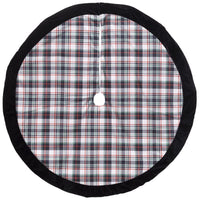 Dyno Cream/Black Plaid Print Tree Skirt (Pack of 4)