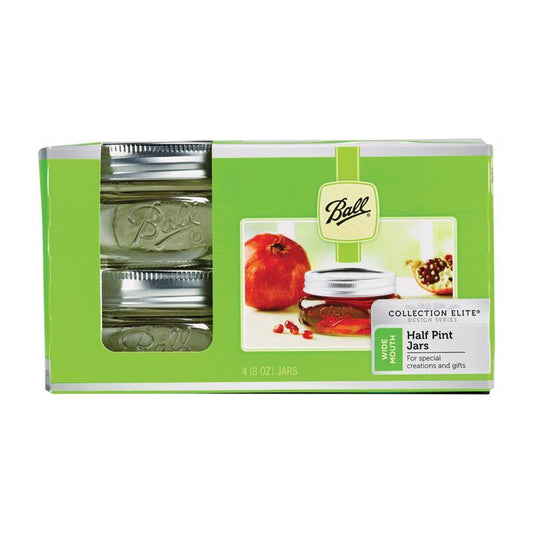 Ball Collection Elite Wide Mouth Canning Jar 8 oz. 4 pk (Pack of 4)