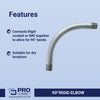 Sigma Electric ProConnex 1 in. D Zinc-Plated Steel 90 Degree Elbow For Rigid/IMC 1 pk