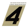 Hillman 3 in. Reflective Black Metal Self-Adhesive Number 4 1 pc (Pack of 3)